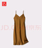 優(yōu)衣庫(kù)女裝緞紋吊帶連衣裙緞面裙子內(nèi)搭顯瘦480631 09 黑色 L /160/88A 曬單實(shí)拍圖