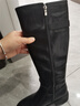 ZHR長(cháng)筒靴子女冬不過(guò)膝厚底騎士靴復古西部旅游加絨女靴BL323A黑色38 曬單實(shí)拍圖