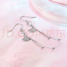 周六福（ZLF） S925銀飾耳釘女杏葉耳墜耳線(xiàn)小眾簡(jiǎn)約高級(jí)感送禮 耳飾一對(duì) 曬單實(shí)拍圖