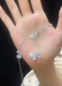 中國黃金（CHINA GOLD）純銀冰嶼蝴蝶項鏈女款輕奢簡(jiǎn)約感飾品情人節生日禮物送女朋友老婆 「冰嶼蝶伴」冰蝶兩件套【項鏈+手鏈】品牌禮盒 曬單實(shí)拍圖