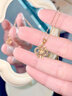 中國黃金（CHINA GOLD）碎碎冰四葉草黃金項鏈女足金櫻花吊墜生日禮物送女友老婆 足金四葉草吊墜【贈S925鏈】 曬單實(shí)拍圖
