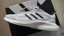 阿迪達斯 （adidas）男女運動(dòng)鞋耐磨減震透氣潮流休閑跑步鞋 亮白/一號黑/淺灰 41 曬單實(shí)拍圖