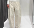 優(yōu)衣庫女裝針織廓形長褲/彎刀鐮刀褲子25秋冬新款483722 483722/01乳白色 M 曬單實拍圖