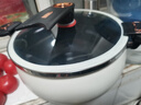 琺瑯搪瓷微壓湯鍋家用無(wú)涂層燉煮湯鍋不粘雙耳鍋燃氣電磁爐通用 搪瓷微壓鍋（8L） 28cm 曬單實(shí)拍圖