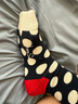 Happy Socks春夏款襪子女男襪薄荷曼波彩虹白色棉襪中筒襪 經(jīng)典波點(diǎn) 1雙 M 36-40 曬單實(shí)拍圖