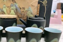 蘇氏陶瓷（SUSHI CERAMICS）手繪彩畫(huà)功夫茶具提梁茶壺配干泡茶盤(pán)茶罐7件套節日禮盒J0182 曬單實(shí)拍圖