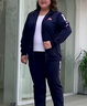 MAGIOPY品牌奢侈高端大碼女裝休閑運動(dòng)套裝女士秋季寬松遮肚顯瘦媽媽秋裝 藏青色  不加絨 7XL 【建議210-240斤】 曬單實(shí)拍圖