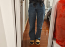 優(yōu)衣庫女裝直筒牛仔褲/中腰水洗產(chǎn)品休閑褲子25秋冬新款479004 65 寶藍色 24 /155/62A 曬單實(shí)拍圖