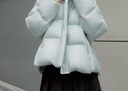 坦博爾韓版泡芙羽絨服女短款可脫卸帽冬天寬松厚外套TBF530368D 冰霜藍 S 160/84A 曬單實(shí)拍圖