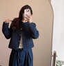 佐敘小香風(fēng)外套女2026春季新款韓系休閑復古名媛氣質(zhì)高級感西裝上衣 藏青色 L （100-115斤） 曬單實(shí)拍圖