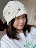 獺惠月子帽春秋產(chǎn)婦帽冷帽顯臉小包頭帽子孕婦套頭帽產(chǎn)后堆堆帽 白色波點(diǎn)蝴蝶結-均碼（48-59） 曬單實(shí)拍圖