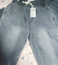頂峰保羅（Dingfengbaoluo）天絲薄款牛仔褲男復古寬松直筒垂順闊腿休閑褲8022中藍2XL 曬單實(shí)拍圖