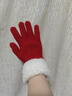 恒源祥羊毛手套女士2025新款秋冬季保暖可觸屏手套送禮精美禮盒裝 紅色 均碼 曬單實(shí)拍圖