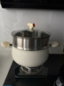 愛(ài)仕達（ASD）湯鍋不粘鍋湯鍋蒸煮一體家用雙耳煲湯鍋煮面鍋燃氣灶電磁爐通用 不粘湯鍋+蒸格 24cm 曬單實(shí)拍圖