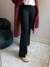 ONLY2025秋季新款通勤風(fēng)西褲面料喇叭褲長(cháng)褲休閑褲女|125314040 H1Z黑色 S 曬單實(shí)拍圖