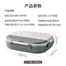 樂(lè )扣樂(lè )扣（LOCK&LOCK）316不銹鋼飯盒大容量可注水五格餐盤(pán)學(xué)生便當盒配餐具+湯碗2L灰色 曬單實(shí)拍圖