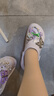 卡駱馳（CROCS）檀健次同款經(jīng)典泡芙洞洞鞋百舒適男沙灘鞋女鞋休閑鞋|207521 霜紫色-5BO 40 (250mm) 曬單實(shí)拍圖