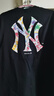 NEW ERA紐亦華MLB腰果花運動(dòng)短袖T恤男女情侶NY LA印花 13527215-黑色-NY 水彩涂鴉 M 曬單實(shí)拍圖