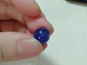 PURE GIRL 7A天然藍瑪瑙散珠 diy水晶飾品配件手工 半成品藍色串珠圓珠單顆 10mm/顆 曬單實(shí)拍圖