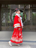 安妮優(yōu)兒（Anneyol）漢服女童冬款女孩古裝過(guò)年國風(fēng)秋冬季唐裝2025新款冬裝兒童拜年服 紅色【送包包+毛領(lǐng)】 160 曬單實(shí)拍圖