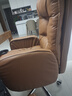 舒客藝家老板椅辦公椅電腦椅靠背椅家用可躺轉椅擱腳午休電競椅子懶人座椅 咖色豪華款-帶扶手袋 曬單實(shí)拍圖