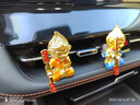 齊天大圣車(chē)載香水汽車(chē)空調出風(fēng)口風(fēng)扇車(chē)內孫悟空飾品擺件網(wǎng)紅猴子 金屬悟空金色+藍色（6包香薰） 曬單實(shí)拍圖