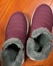 足力健老人鞋加絨羊毛靴中老年防寒保暖雪地靴棉鞋冬季女鞋 8689K酒紅39 曬單實(shí)拍圖