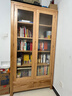 源氏木語(yǔ) 全實(shí)木書(shū)柜簡(jiǎn)約橡木帶玻璃門(mén)書(shū)架組合健康環(huán)保書(shū)房置物架展示柜 原木色書(shū)柜1000*320*1900mm 曬單實(shí)拍圖