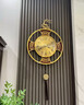 伯莎丹頓黃銅掛鐘客廳新中式高檔家用靜音裝飾鐘表玄關(guān)背景墻輕奢石英時(shí)鐘 福祿吉祥【靜音機芯】 曬單實(shí)拍圖