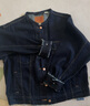 Levi's李維斯女士美式復古休閑簡(jiǎn)約潮流時(shí)尚ins風(fēng)牛仔短外套上衣 深藍色 L 曬單實(shí)拍圖
