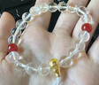 中國黃金（CHINA GOLD）黃財神鴻運招財時(shí)尚手鏈女白水晶足金手串紀念日生日禮物送女朋友 三通葫蘆白水晶手串 曬單實(shí)拍圖