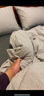 MUJI水洗棉 被套 純棉被罩 灰色×灰色條紋 雙人 2*2.3m 曬單實(shí)拍圖