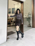 Ehangy女鞋真皮長(zhǎng)筒靴女2025秋冬新款騎士靴黑色厚底加絨高筒靴子長(zhǎng)靴女 黑色 真皮 37 曬單實(shí)拍圖