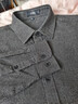 杉杉【羊毛磨毛】長(cháng)袖襯衫男新品厚款休閑商務(wù)法蘭絨棉襯衣 深灰色 40 曬單實(shí)拍圖