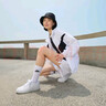 耐克空軍一號女子立體小胖勾運動(dòng)鞋透氣NIKE AIR FORCE 1 HF2014 100白/白/黑/金屬金 41 曬單實(shí)拍圖