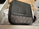 蔻馳（COACH）【品牌直供】男士LUCAS迷你單肩斜挎包灰黑色 CO915 曬單實(shí)拍圖