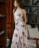Olrain歐芮兒法式花色無(wú)袖連衣裙女裝夏季印花顯瘦吊帶裙子 花色 L 曬單實(shí)拍圖