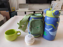 FGA富光兒童保溫杯316不銹鋼帶吸管水壺學(xué)生寶寶喝水杯雙蓋杯子藍 曬單實(shí)拍圖