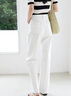 對白復古三防牛仔褲女夏薄款2025新款窄版直筒褲長(cháng)腿顯瘦休閑長(cháng)褲 牛仔白 27 曬單實(shí)拍圖