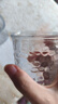 高顏值錘紋杯初雪玻璃杯日式家用水杯威士忌酒杯方形杯子簡(jiǎn)約 初雪 200ml 2只 魚(yú)鱗透明 曬單實(shí)拍圖