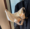 CharisKitty小c&k帆布包包女款2025年新款小眾通勤餃子包休閑斜挎包生日禮物 CK女包-米白色【送女友老婆走心】 曬單實(shí)拍圖