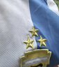 三星阿根廷梅西10號兒童球衣套裝2022年世界杯冠軍成人球服刺繡標 三星阿根廷送C1天藍襪+綁帶板 150兒童26【推薦140-150cm】 曬單實(shí)拍圖