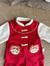 G.DUCKKIDS周歲女寶禮服秋季套裝紅色上衣褲子嬰兒服新中式寶寶衣服春秋唐裝 紅色套裝 80 cm身高71-78公分 曬單實(shí)拍圖