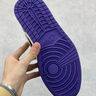 AJNIKERAIR NIKEAIR NIKE莆田純原AJ1高幫鞋籃球鞋倒鉤煙灰黑曜石閃男鞋 AJ1高幫黑紫腳趾 39 曬單實(shí)拍圖