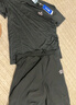 回力（Warrior）運動(dòng)套裝男士夏季冰絲透氣速干戶(hù)外籃球服男款大碼半袖褲子兩件套 曬單實(shí)拍圖