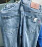 真維斯（Jeanswest）牛仔褲男秋冬季2025新款褲子男士潮牌修身直筒潮流休閑長(cháng)褲子男裝 磨白藍 32 碼(2尺5) 曬單實(shí)拍圖