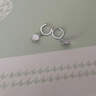 DAISY DREAM999足銀珍珠耳環(huán)女輕奢氣質(zhì)耳圈高級感耳墜養耳洞耳扣設計感耳飾 珍珠流蘇耳圈 【通體999足銀】 曬單實(shí)拍圖