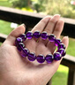 LOUIS WATER天然烏拉圭紫水晶手鏈女新款凈體巴西曜晶級水晶手串送女友情人節 優(yōu)選曜晶級紫水晶--珠徑約9mm 曬單實(shí)拍圖