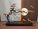 朱炳仁銅迎客松銅鹿擺件新中式玄關(guān)柜正對門(mén)入戶(hù)裝飾品辦公室領(lǐng)導 [小號]福松財鹿[銅+玉石+木] 曬單實(shí)拍圖