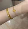 周大福爆閃滿(mǎn)天星愛(ài)心碎金四葉草足金黃金鉆石手鏈女送生日禮物ERU66 15cm 曬單實(shí)拍圖